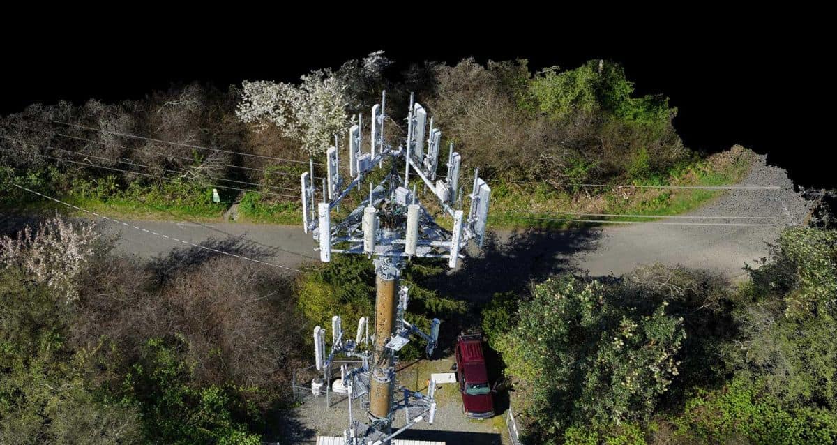 inspección de torres con dron